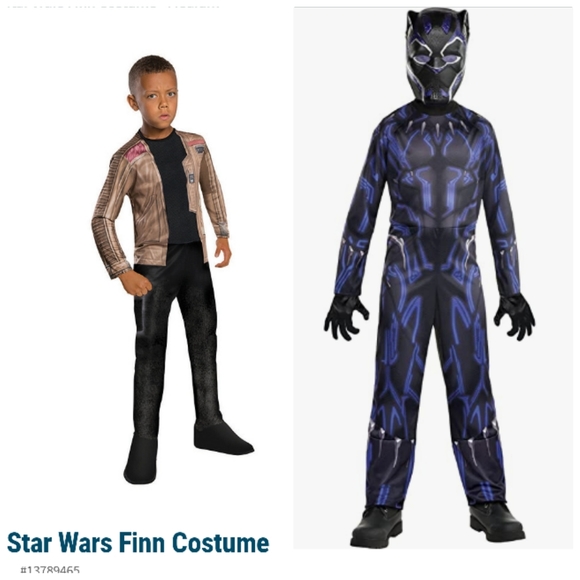 Marvel Other - Black Panther and Star Wars Finn Halloween Costumes, size medium